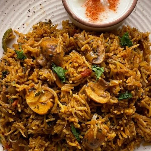 Mushroom Biryani DF